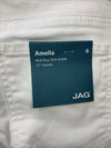 Jag Jeans Women's Amelia Pull-On Slim Ankle Jean Riviera Size 6 White Long Pants