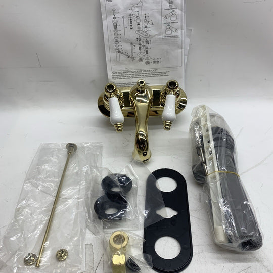 Kingston Brass Restoration KB5612PX Centerset Washerless Faucet w/White Handles