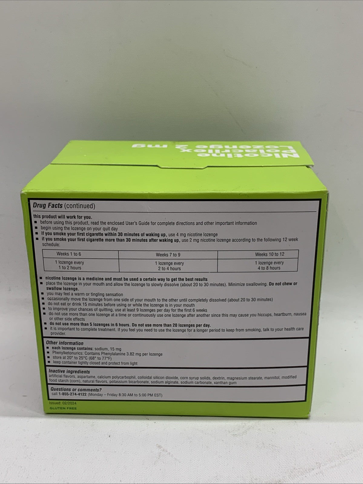 Amazon Basic Care Nicotine Polacrilex 144 Lozenge 2mg each Stop Smoking Aid Mint
