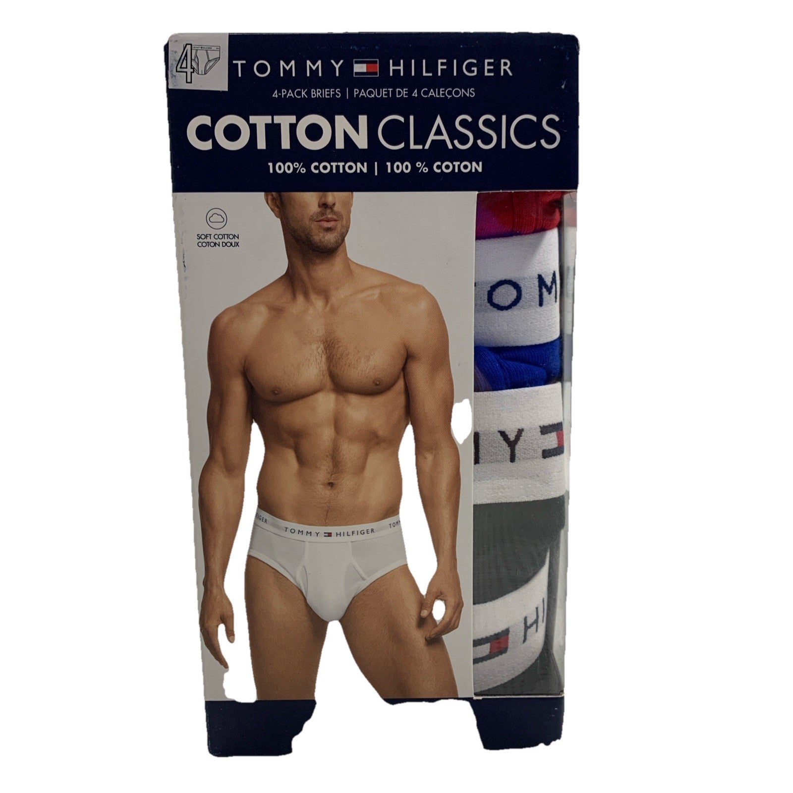 Tommy Hilfiger 100% Cotton Classics Briefs Men's Underwear Size XL - 4 Pack