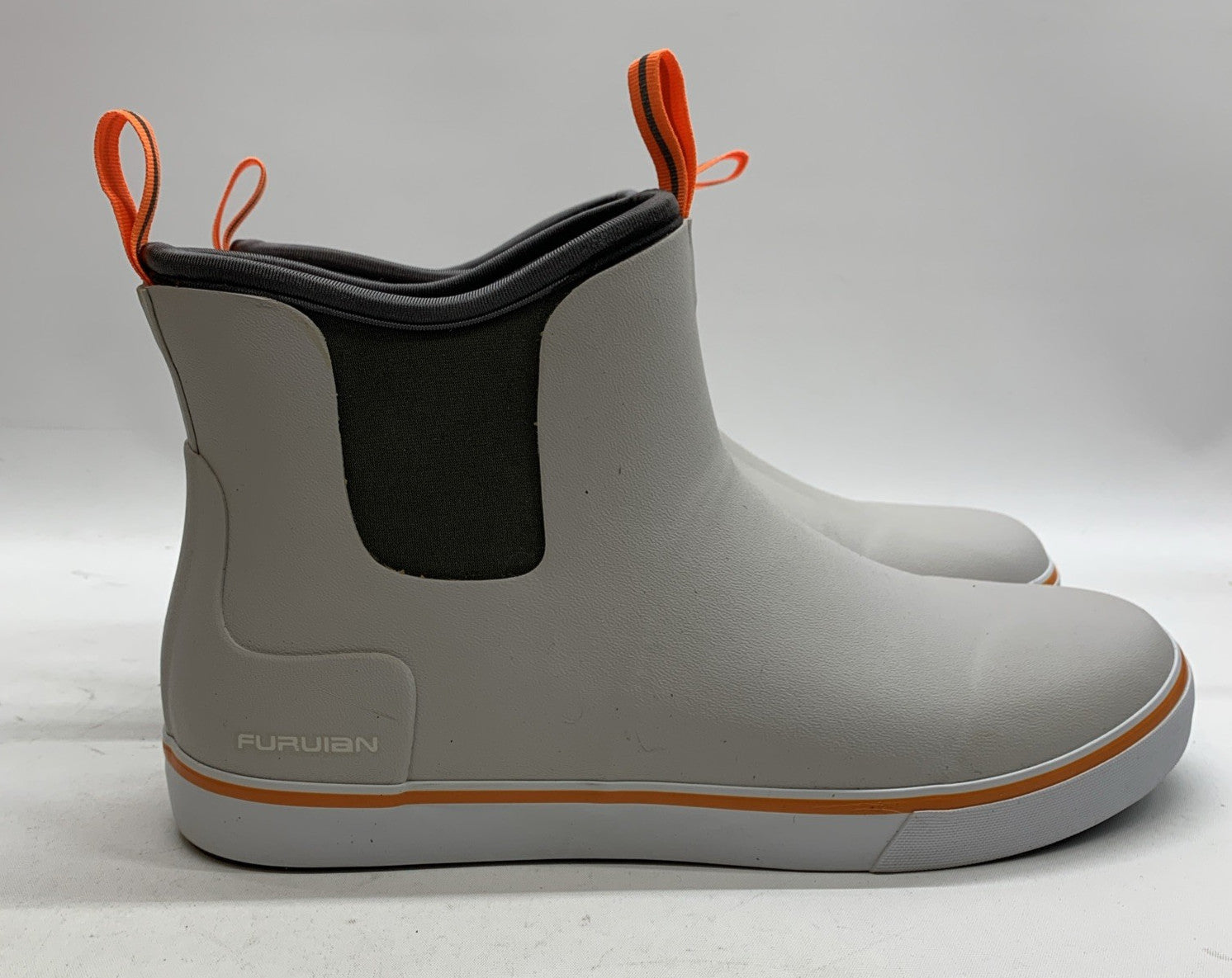Furuian Men's Deck Fishing & Rain Waterproof Slip On Neoprene Ankle Boots 11