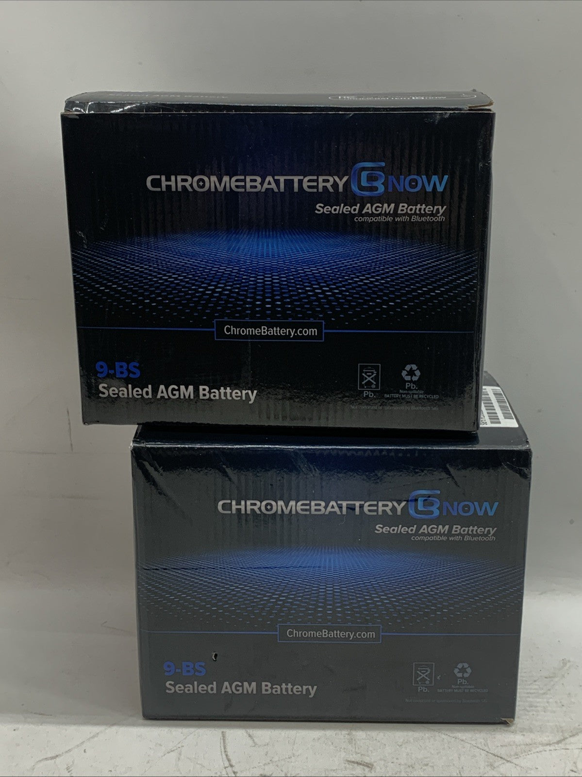 Chrome Battery Sealed AGM Battery 9-BS (BTN-M00005) 12V 8AH 96W 120CCA - 2 Pack