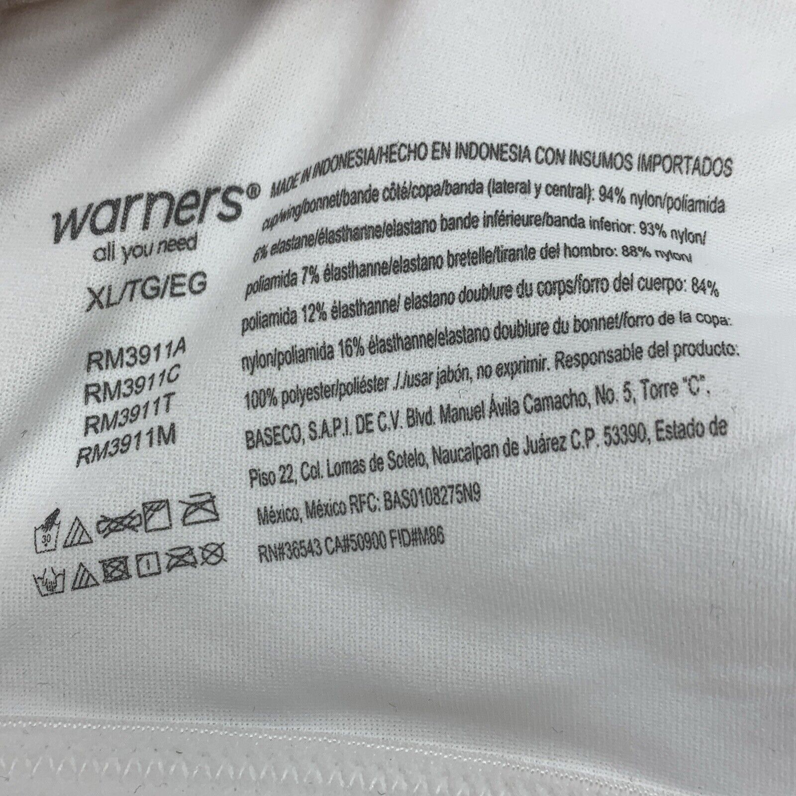 Warner's Women's Easy Does It Underarm Smoothing Wireless Comfort Bra Size XL