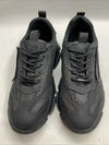 Steve Madden Mens Possession Platform Sneaker 10.5M Black Sliver Mesh Lace-up