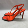 DKNY Women's Open Toe Diaganol Strap Heel Heeled Sandal High Sand 10M Orange
