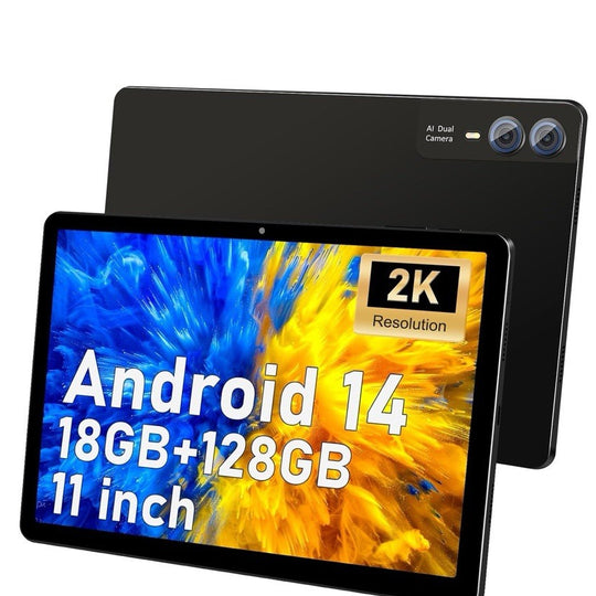 11 inch 2K Tablet 18 Gb Ram with Keyboard Android 14 2000x1200 2 in 1 Gray