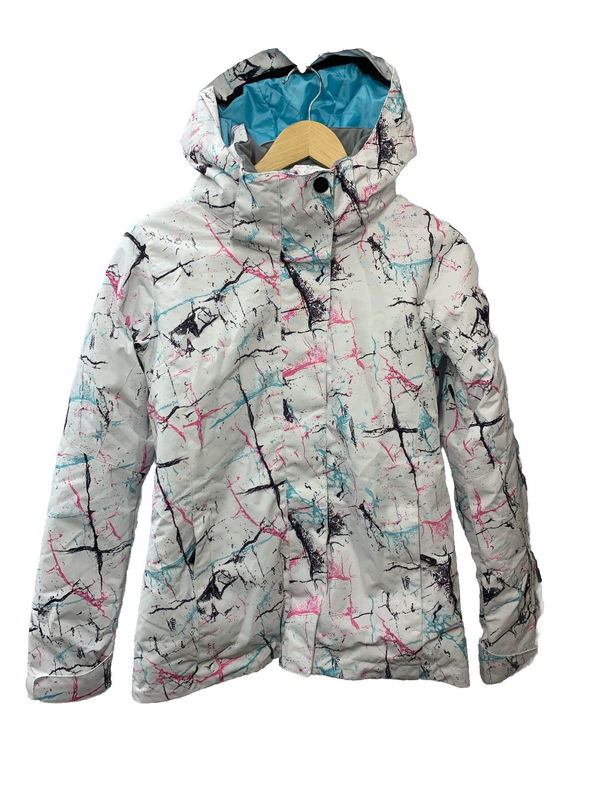 SMN Colorful Metropolis Snowboard Ski Jacket Hooded Waterproof XS Long Sleeve