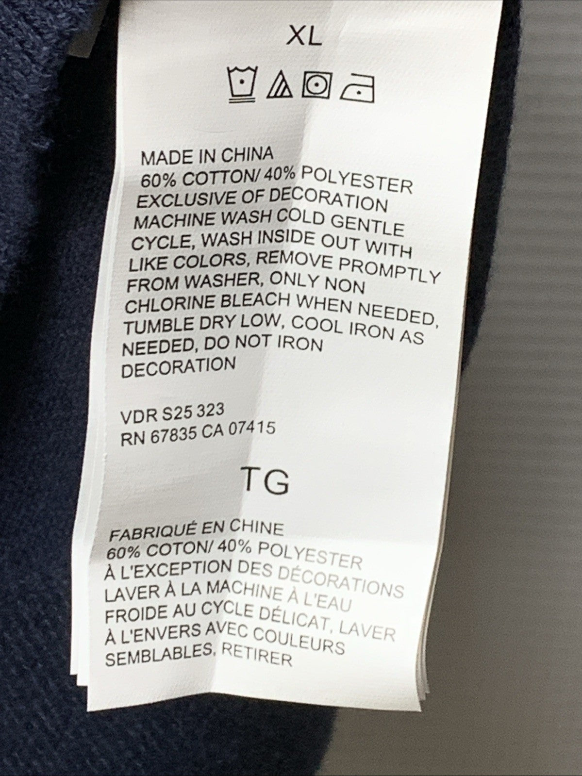 Nautica Men's Navtech Performance Classic-Fit Soft V-Neck Sweater Size XL Navy