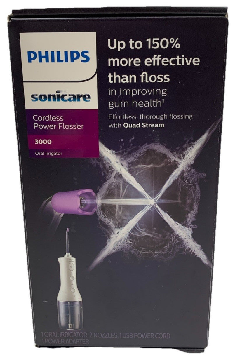 Philips Sonicare Cordless Power Flosser 3000 Oral Irrigator Cross-shape Tip