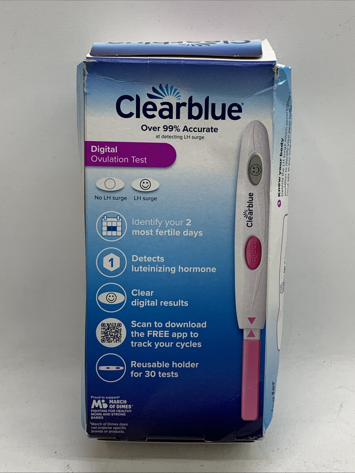 Clearblue Digital Ovulation Test Kit 30 Tests Early Detection Detect LH Surge