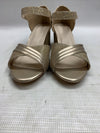 Touch Up Foster Womens' Heeled Sandals Gold 4679W Size 9W Hook & Loop Open Toe