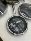 HexClad Hybrid Nonstick Cookware 7-Piece Pan Set with Cover Lid and Wok - USED