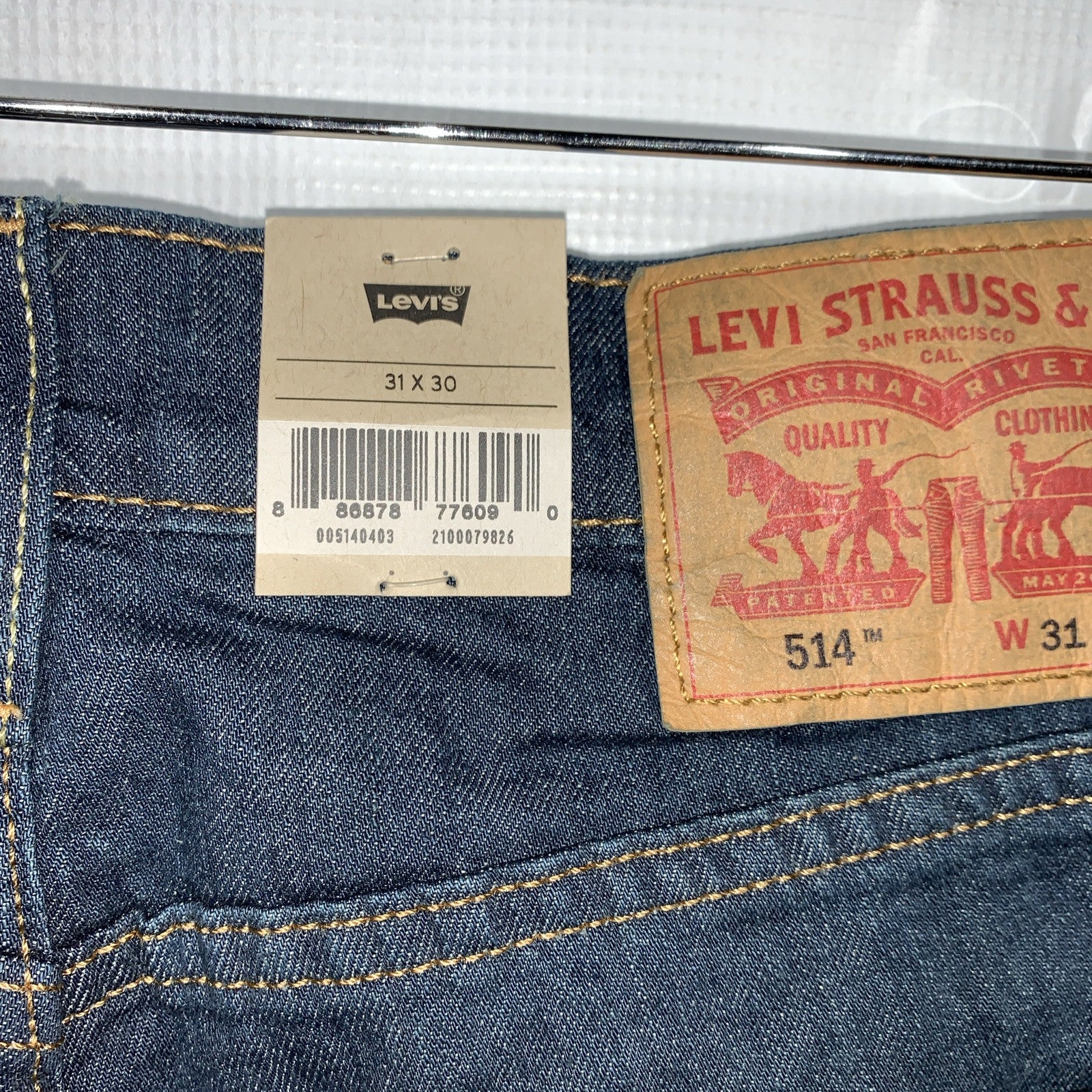 Levi's Men's 514 Straight Fit Jeans Size 31W X 30L Midnight/Blue Long Pants