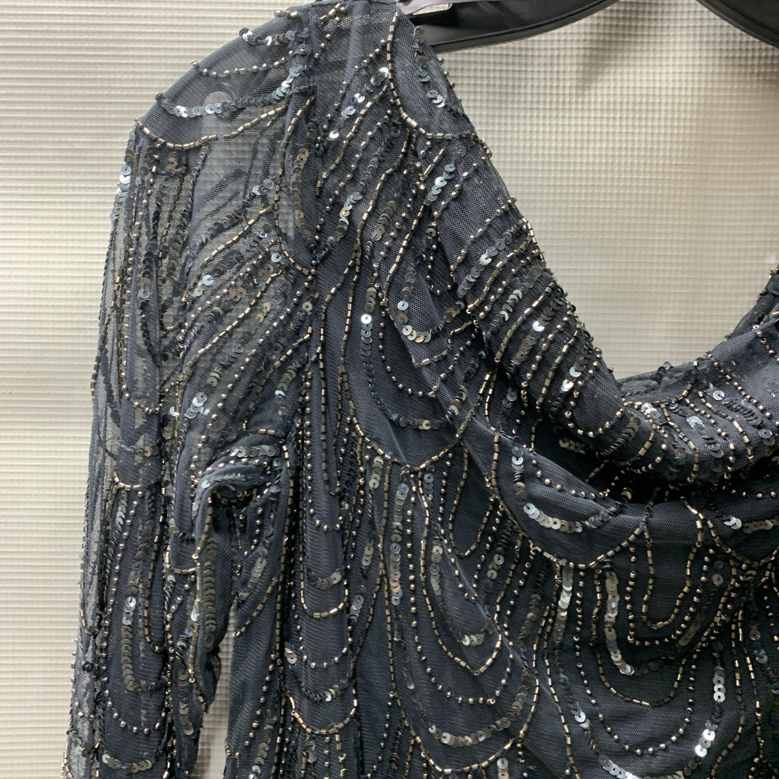 J Kara Beaded Dress Long Dress Formal Evening Dress Pull On (Size 6P)