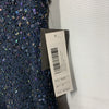 J Kara Women's Size 10 Flutter-Sleeve Embellished Popover Dress Navy (669) 3417N
