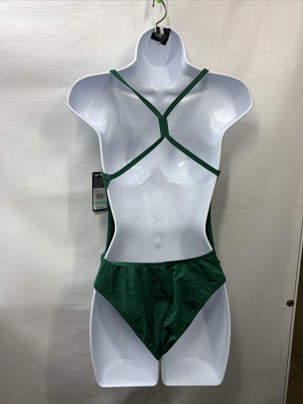 Speedo Womens Swimsuit One Piece Endurance The One Solid Team Dark Green Size 34