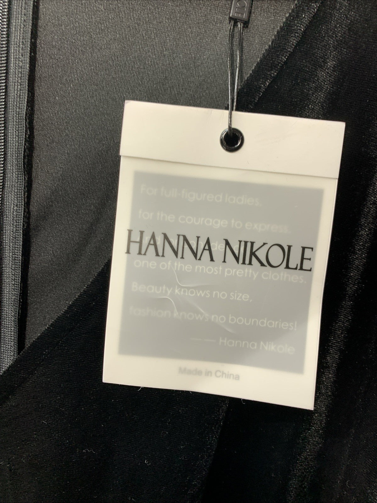 Hanna Nikole Women's Plus Size Velvet Side Slit Sequin Dress V Neck - Size 20W