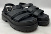 Dirty Laundry Womens Platform Gladiator Sandals Baddie Wedge Buckle Black Size 9