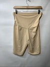 Beige Maidenform women's high-waist thigh slimmer shapewear in 2XL, firm-control underwear for tummy and thigh shaping.