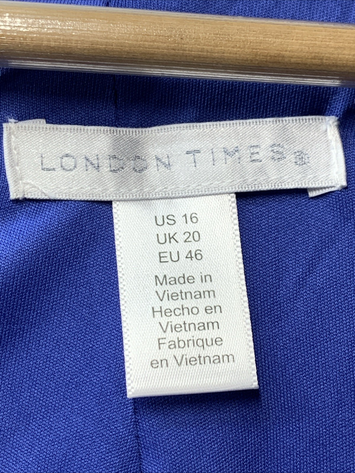 London Times Women's Square Neck Sheath Summer Sleeveless 16 Formal Blue Dress