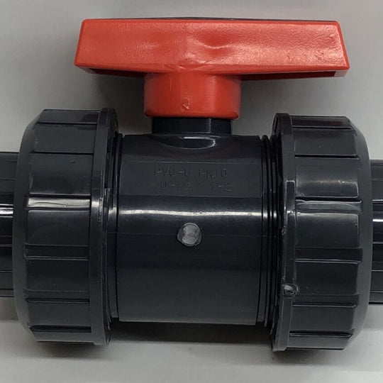 Everflow 1 1/4” True Union PVC Ball Valve Gray 280TS114 PVC-U for Water System