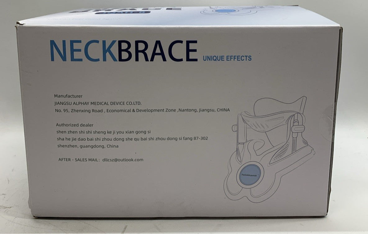 Twinklepoch Cervical Neck Traction Device Brace Light Adjustable HandPump JQAH-8