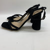 SAM EDELMAN Women's Size 9.5 Kia Sculptural Heel Ankle Strap Sandals Black Suede