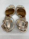 Badgley Mischka Women's Nimah Kitten Heel Sandal Heeled Nude Size 9 Open Toe