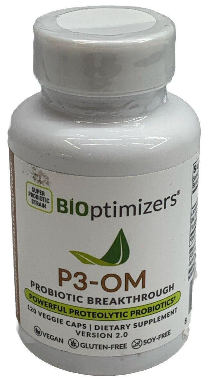 BiOptimizers P3-OM Proteolytic Prebiotics & Probiotics Supplement 120 Vegan Caps