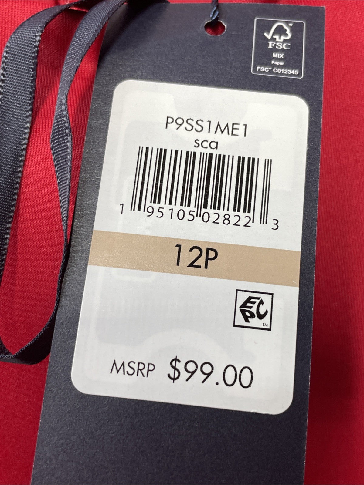 Tommy Hilfiger Women's Flutter Sleeve Elegant Scuba Dress Size 12P Red Casual