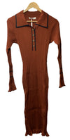 GRACE KARIN Women's Long Sleeve Sweater Dress Slim Fit V Neck Dress Size Large