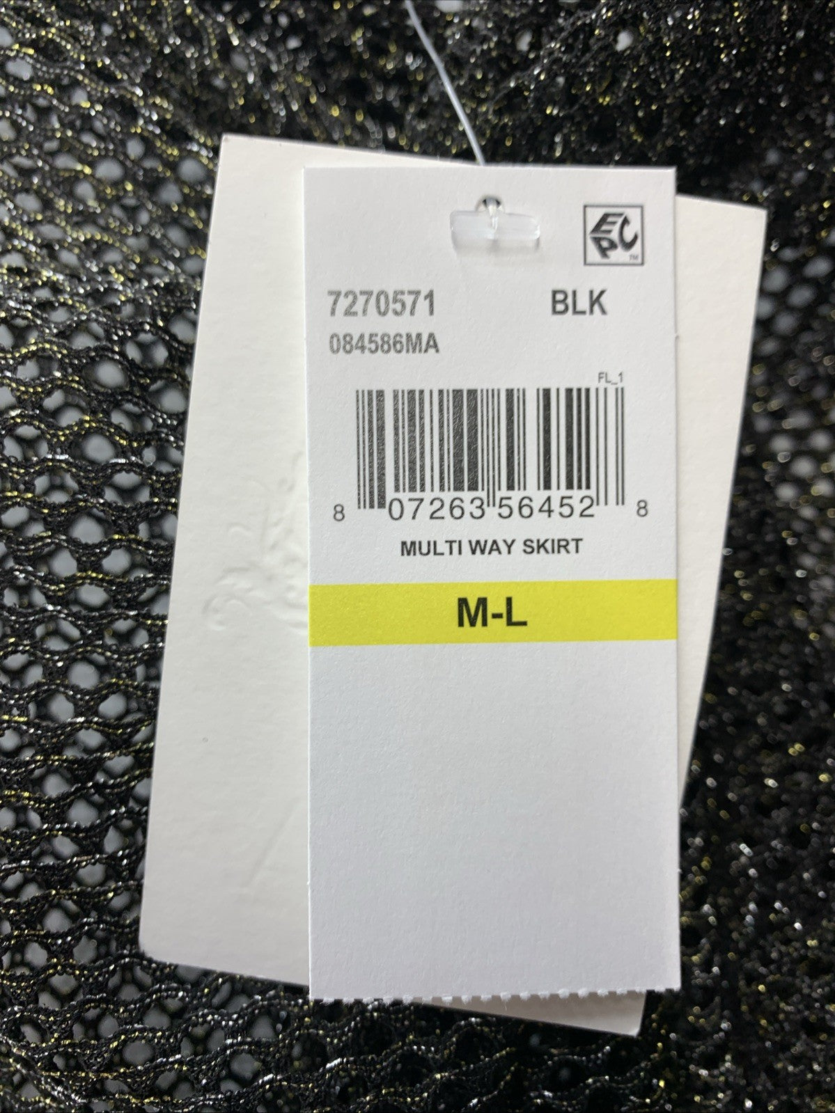 BECCA 7270571 Womens Network Wrap Sarong, Casual, Beach Cover Ups Size M-L Black