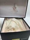 Badgley Mischka Galia Embellished Sandal Heels Jeweled Soft Satin White Size 8