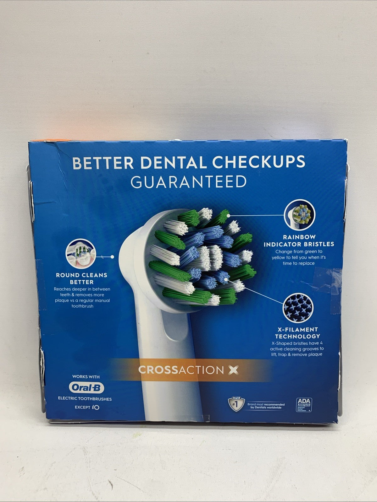 Oral-B Electric Toothbrush Replacement Brush Heads Crossaction X White - 9 Pack