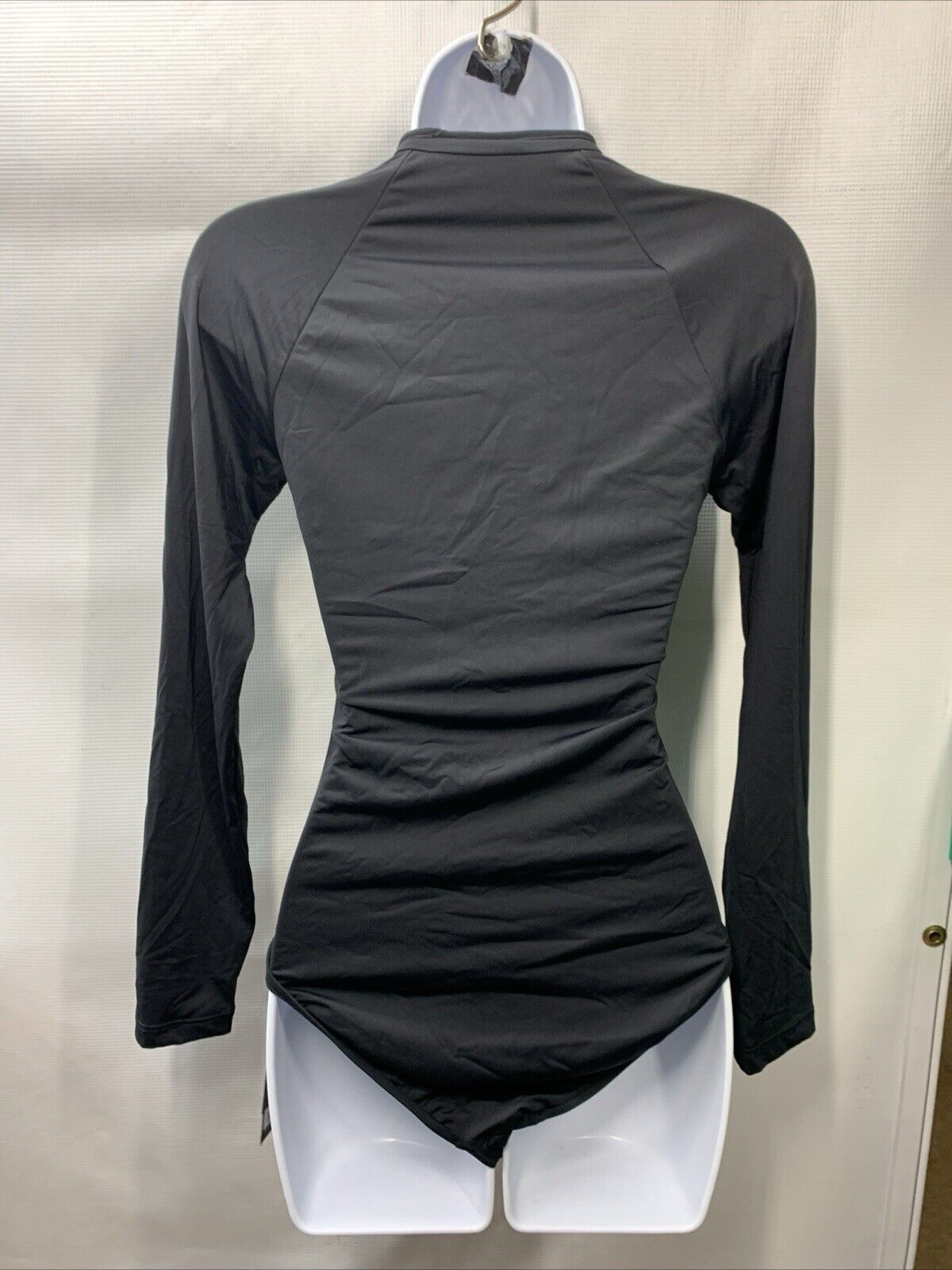 Seafolly Collective Zip Front Surfsuit One Piece EB1449 Long Sleeve Size 8 Black