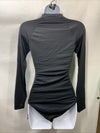 Seafolly Collective Zip Front Surfsuit One Piece EB1449 Long Sleeve Size 8 Black