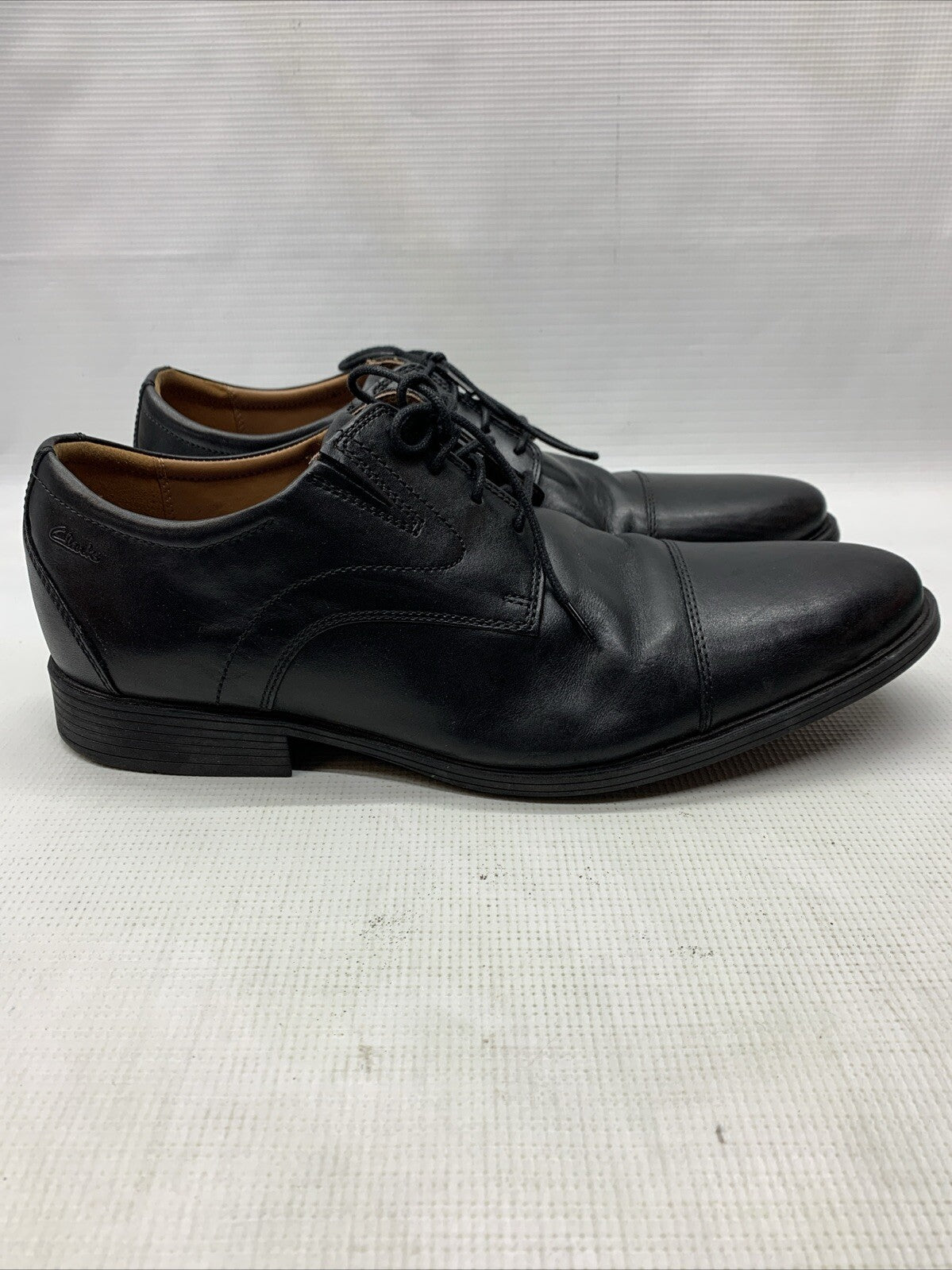 Clarks 15770 Black Leather Tilden Walk Lace Up Oxford Dress Shoes Men’s Size 13