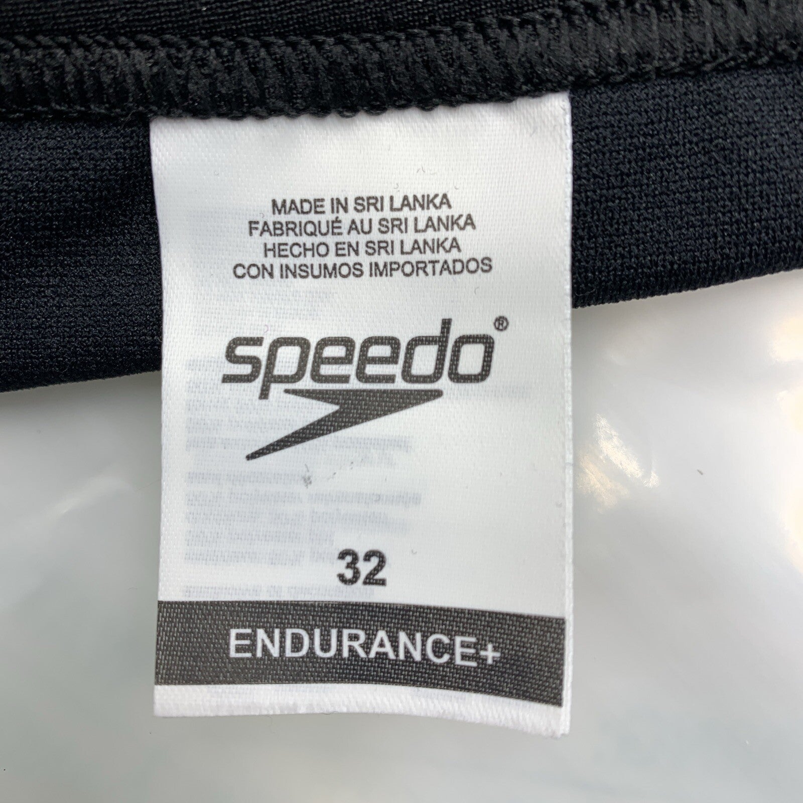 Speedo Men's 32 Endurance+ Spark Splice Brief Swimsuit Black/Purple Underwear