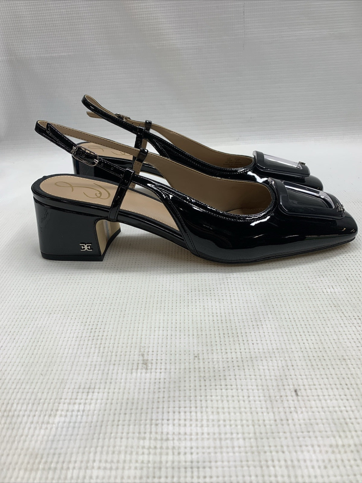 Sam Edelman Womens Tracie Adjustable Slingbacks Shoes Black I5471L2001 Size 8.5M