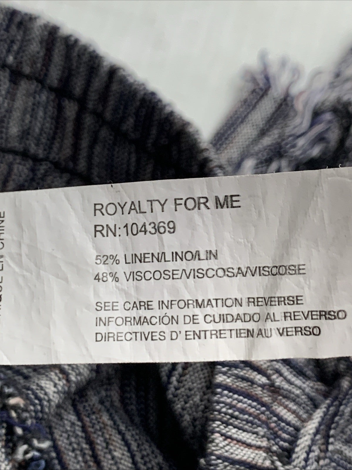 Royalty For Me Shorts Womens Medium Multi Striped Linen Pockets Drawstring Sz M