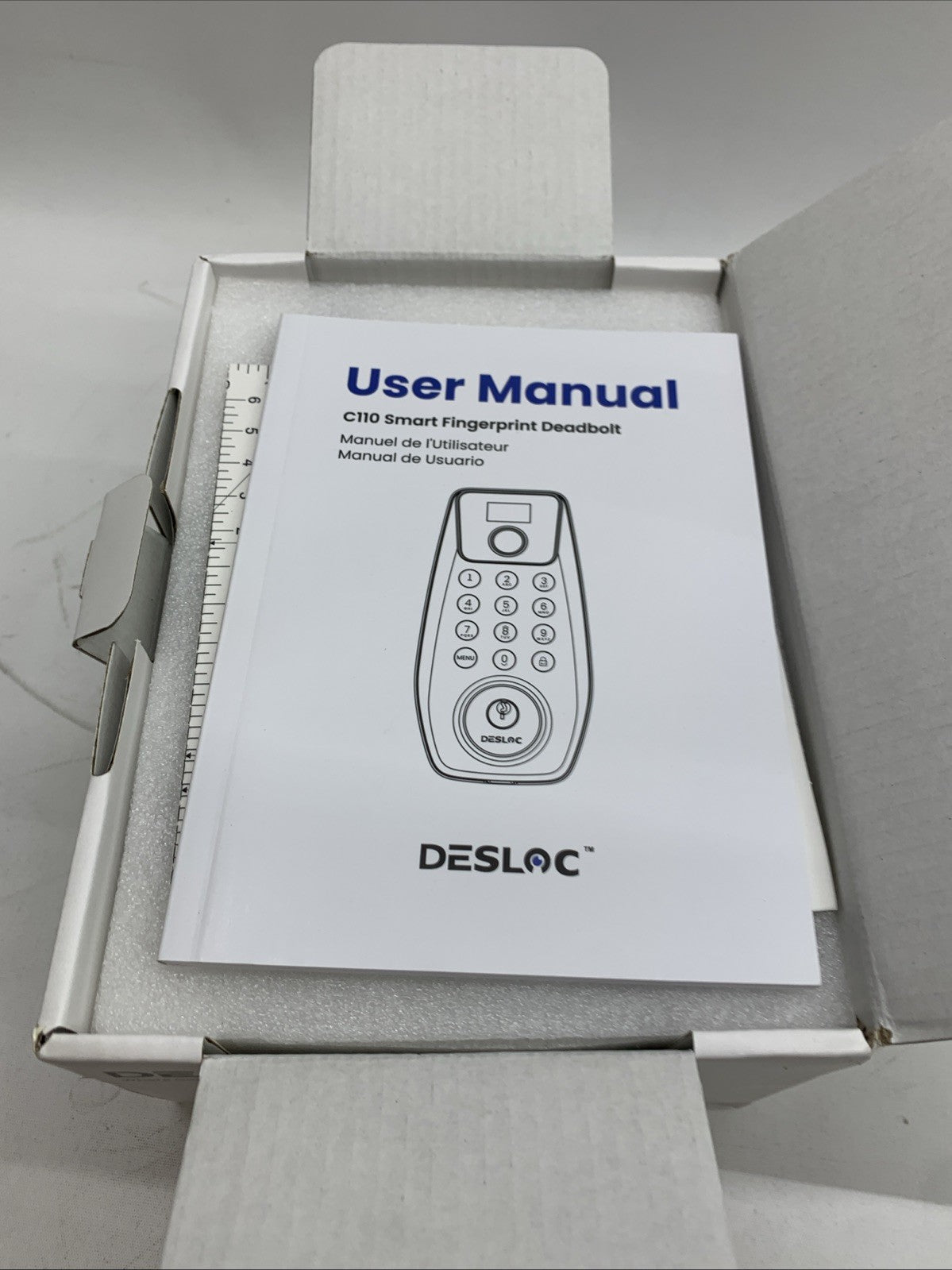 Desloc C110 Keyless Entry Fingerprint Smart Lock with Lever Set/Smart Screen