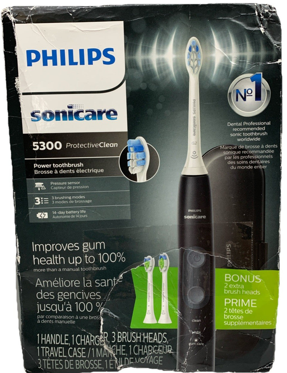 Philips Sonicare Electric Power Toothbrush 5300 ProtectiveClean Gentle HX6423/34