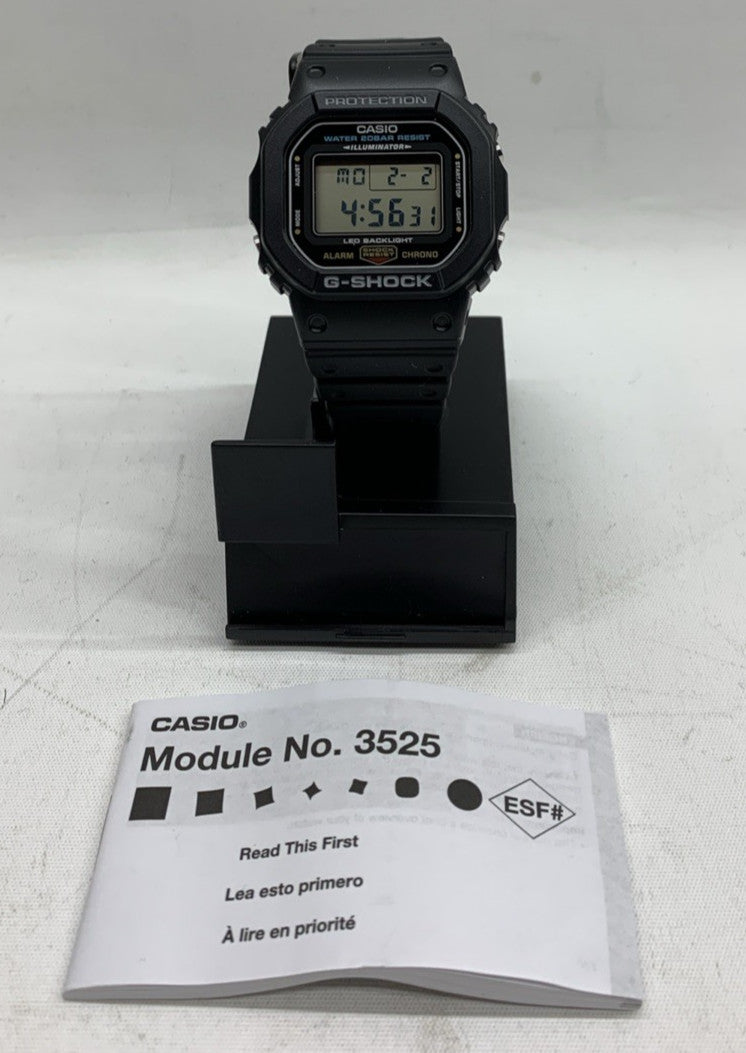 Casio G-Shock 3525-DW/5600UE Men's Digital Wristwatch Stainless Steel Back Black