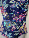 Maxine Of Hollywood Shirred Front Surplice One Piece Swimsuit MM2AW38 Size 12