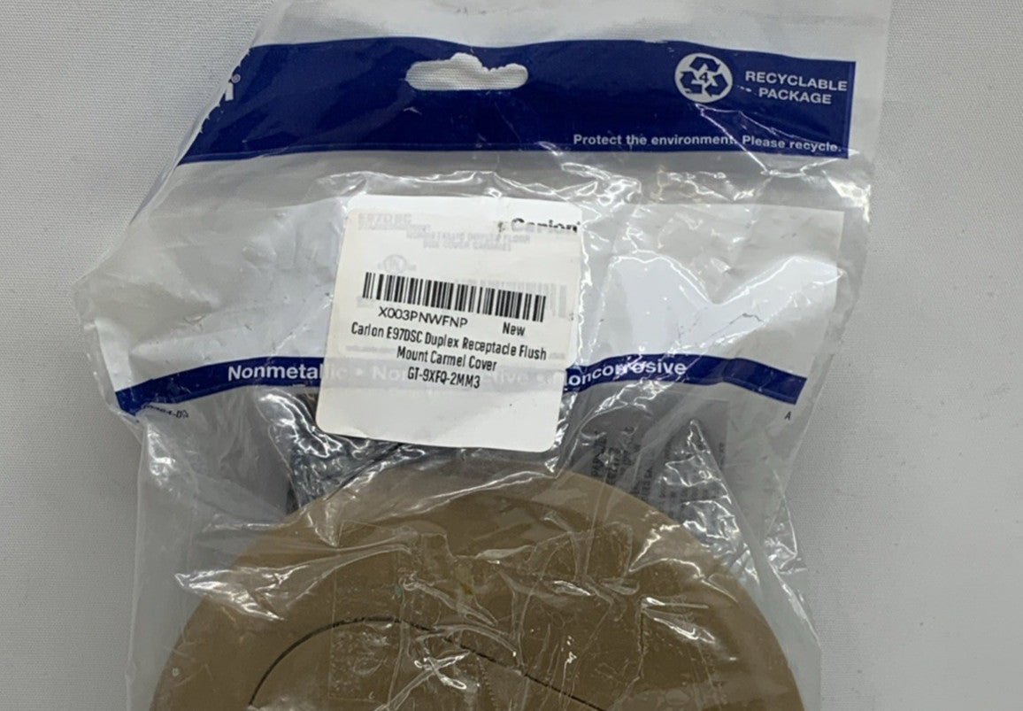 Carlon E97DSC Duplex Receptacle Flush Mount Carmel Replacement Cover Durable