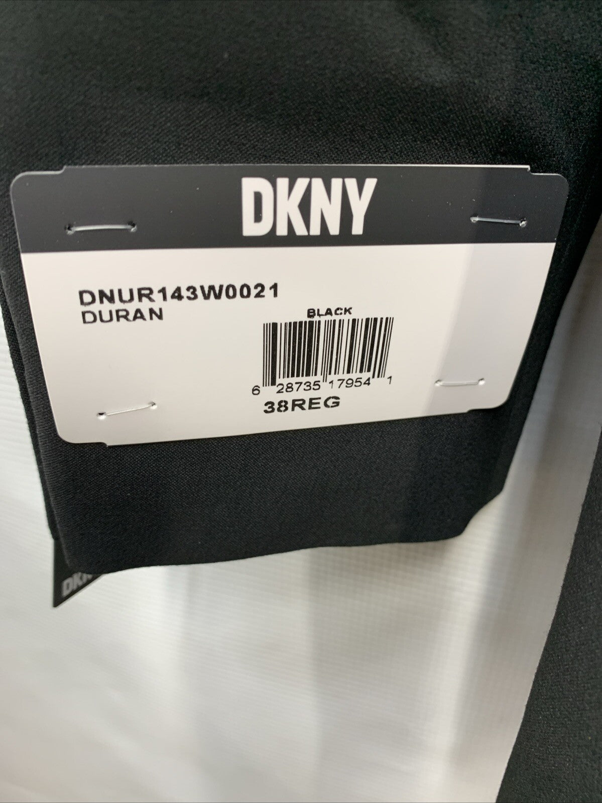 DKNY Suit Jacket Mens Size 38 Regular Black Duran Long Sleeve Two Button Black