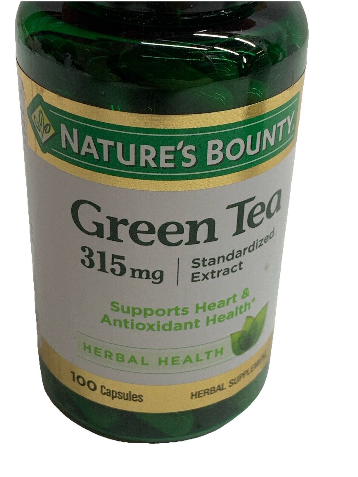 Nature's Bounty Green Tea Capsules - 315 mg - 100 Count Antioxidant Lot Of 2