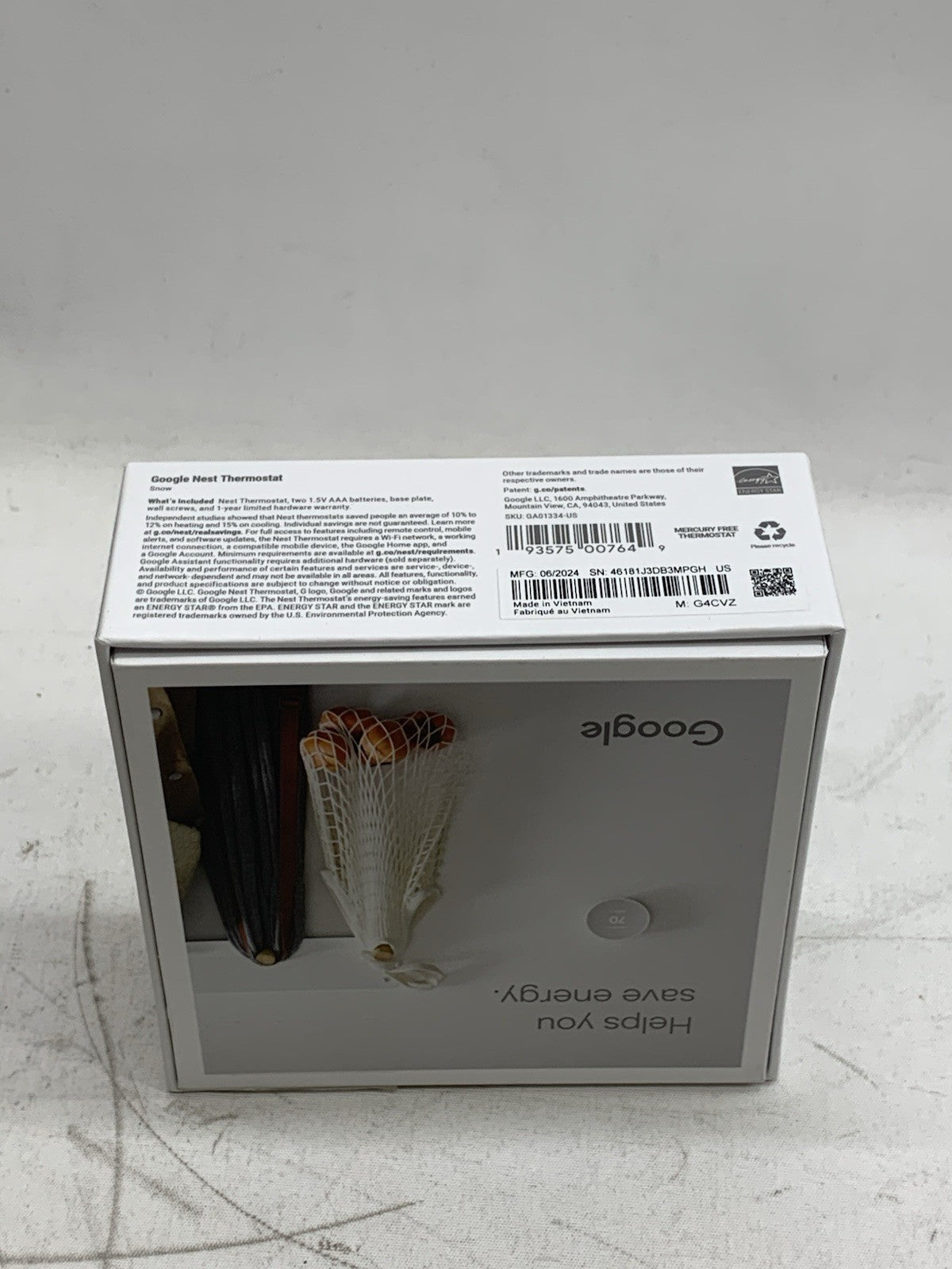 Google Nest Smart Thermostat GA01334-US Programmable WiFi Thermostat for Home