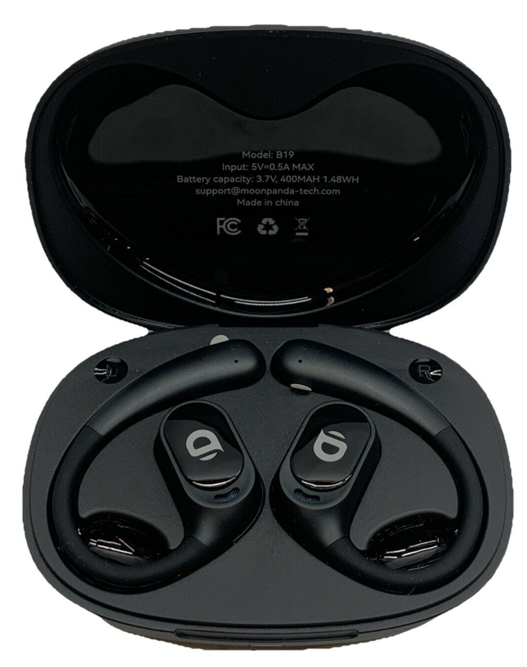 Demicea Open Ear Air Conduction Earphones Black B19 Open Ear Headphones Black