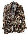 Women's 3/4 sleeve lapel jacket shirt with welt pockets in size XL by The Family Flips, stylish women's coat and jacket.